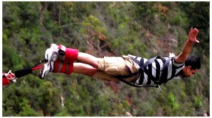 Bungee jumping from the Blou Krans Bridge